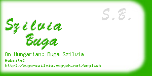 szilvia buga business card